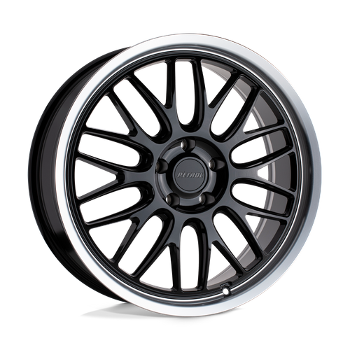 Petrol P4C 20x8.5 Gloss Black W/ Mach Cut Lip 5x114.3 40mm