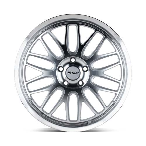 Petrol P4C 18x8 Silver W/ Machined Face & Lip 5x114.3 40mm