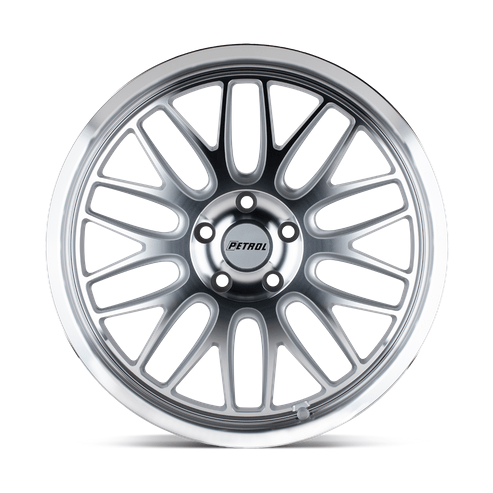 Petrol P4C 18x8 Silver W/ Machined Face & Lip 5x114.3 40mm