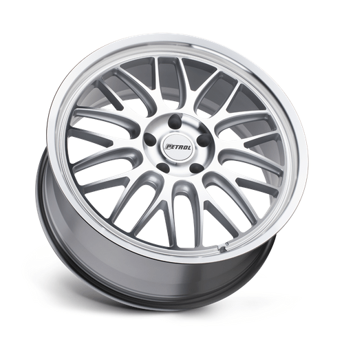 Petrol P4C 17x8 Silver W/ Machined Face & Lip 5x114.3 40mm