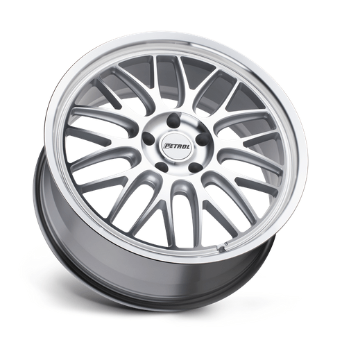 Petrol P4C 17x8 Silver W/ Machined Face & Lip 5x114.3 40mm
