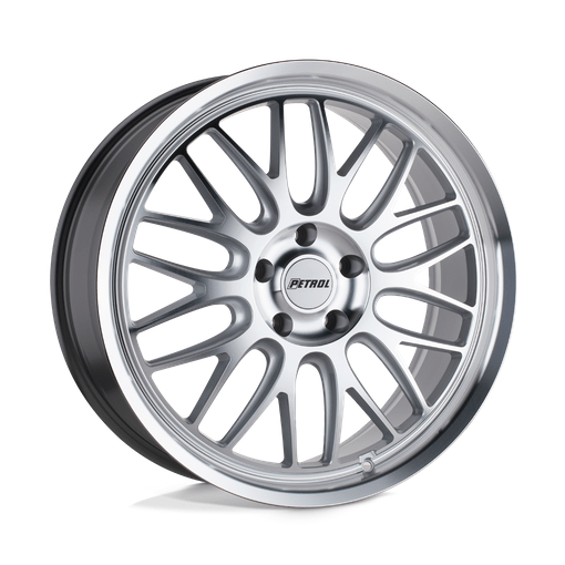 Petrol P4C 19x8 Silver W/ Machined Face & Lip 5x114.3 40mm