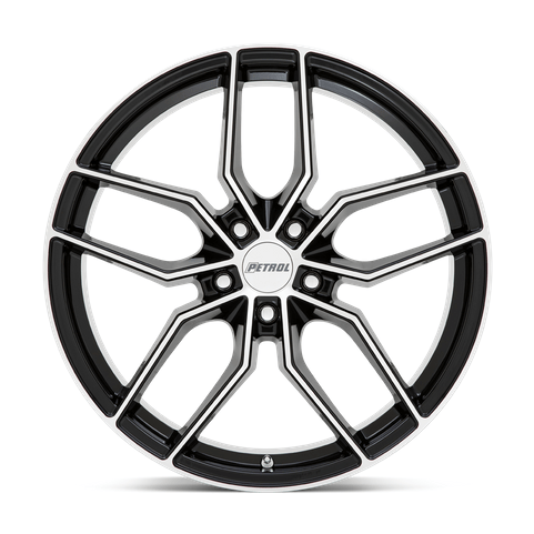 Petrol P5C 17x8 Gloss Black W/ Mach Cut Face 5x114.3 40mm