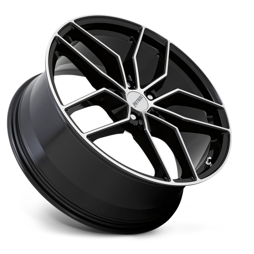 Petrol P5C 20x8.5 Gloss Black W/ Mach Cut Face 5x114.3 40mm