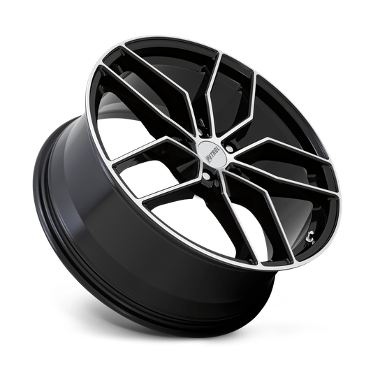 Petrol P5C 18x8 Gloss Black W/ Mach Cut Face 5x114.3 40mm