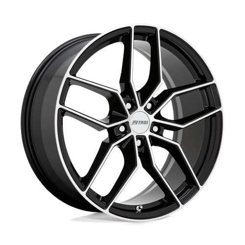 Petrol P5C 18x8 Gloss Black W/ Mach Cut Face 5x114.3 40mm