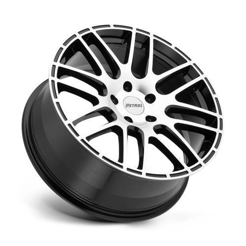Petrol P6A 17x7.5 Gloss Black W/ Mach Cut Face 5x114.3 40mm