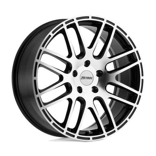 Petrol P6A 17x7.5 Gloss Black W/ Mach Cut Face 5x114.3 40mm
