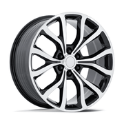 Performance Replicas PR230 22x9.5 Gloss Black W/ Machined Face 6x135 44mm
