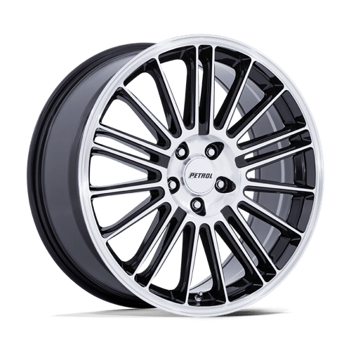 Petrol PE001 P1D 17x8 Gloss Black W/ Machined Face 5x114.3 40mm