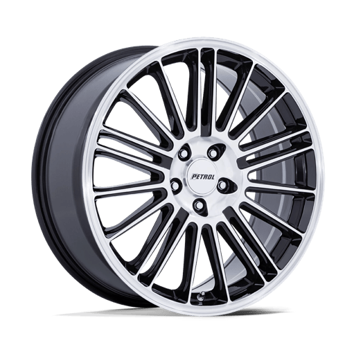 Petrol PE001 P1D 18x8 Gloss Black W/ Machined Face 5x114.3 40mm