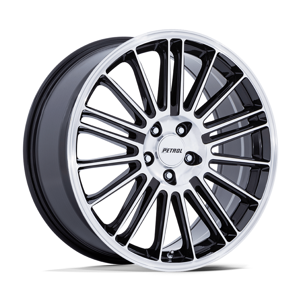 Petrol PE001 P1D 20x8.5 Gloss Black W/ Machined Face 5x114.3 40mm