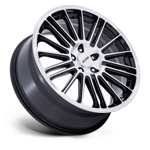 Petrol PE001 P1D 20x8.5 Gloss Black W/ Machined Face 5x114.3 40mm