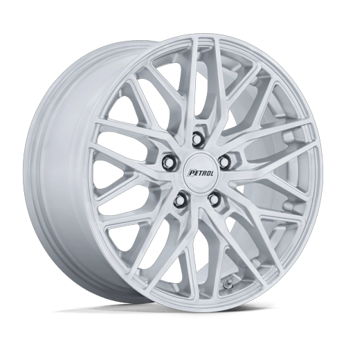 Petrol PE004 P3E 17x8 Machined Brushed Gloss Silver 5x114.3 40mm