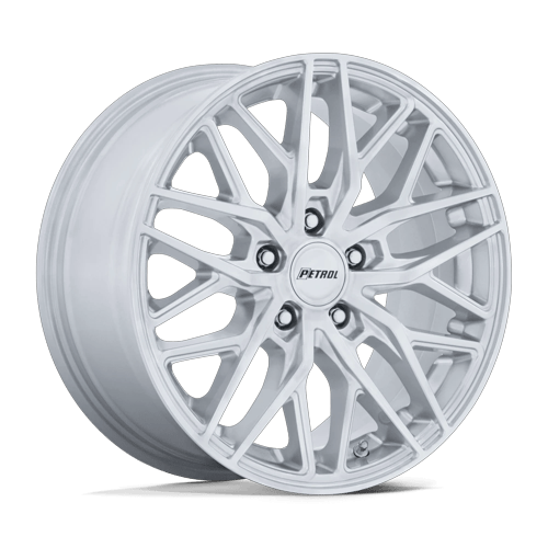 Petrol PE004 P3E 19x8.5 Machined Brushed Gloss Silver 5x114.3 40mm