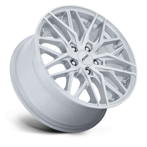 Petrol PE004 P3E 17x8 Machined Brushed Gloss Silver 5x114.3 40mm
