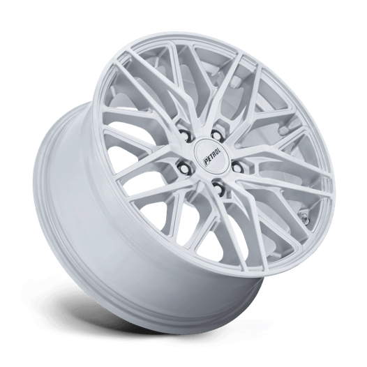 Petrol PE004 P3E 20x8.5 Machined Brushed Gloss Silver 5x114.3 40mm