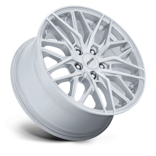 Petrol PE004 P3E 19x8.5 Machined Brushed Gloss Silver 5x114.3 40mm