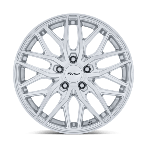 Petrol PE004 P3E 18x8 Machined Brushed Gloss Silver 5x114.3 40mm