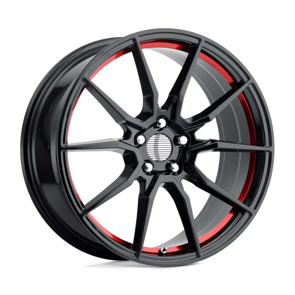 Performance Replicas PR193 18x9 Gloss Black Red Machined 5x114.3 30mm