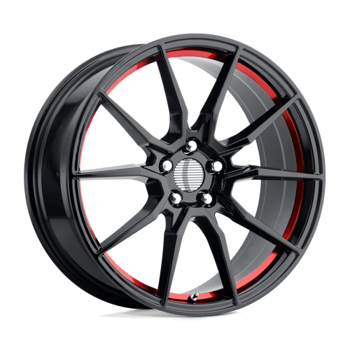Performance Replicas PR193 20x9 Gloss Black Red Machined 5x114.3 30mm