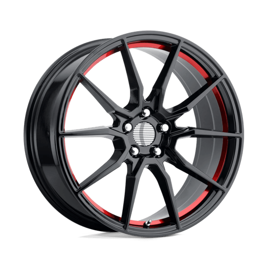 Performance Replicas PR193 20x9 Gloss Black Red Machined 5x114.3 30mm