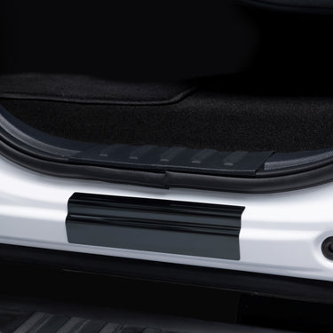 Putco 15-20 Ford F-150 - SuperCrew w/ F-150 Etchinng (4pcs) Black Platinum Door Sills