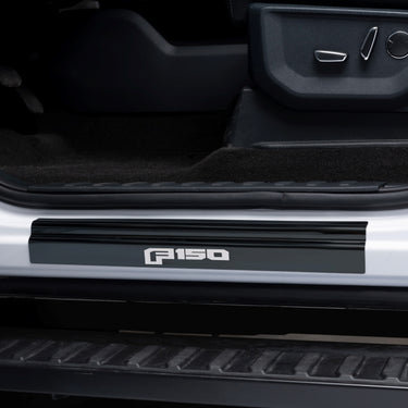 Putco 15-20 Ford F-150 - SuperCrew w/ F-150 Etchinng (4pcs) Black Platinum Door Sills