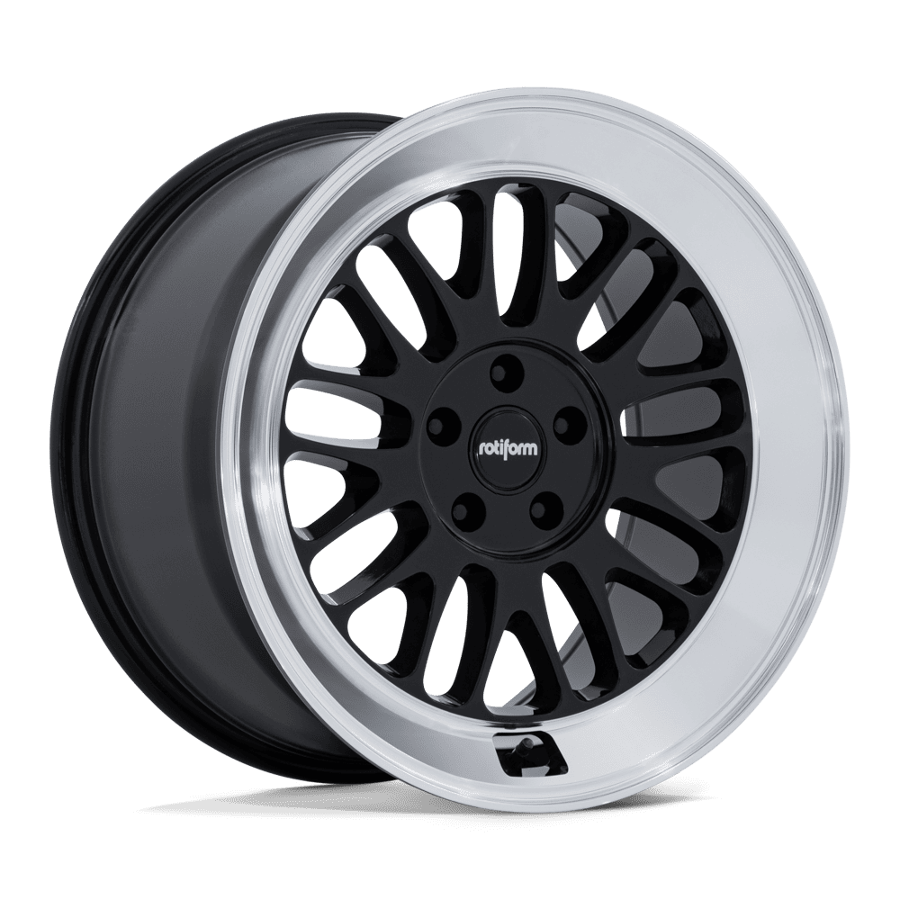 Rotiform RC214 SCP 18x9.5 Gloss Black W/ Diamond Cut Lip 5x114.3 25mm