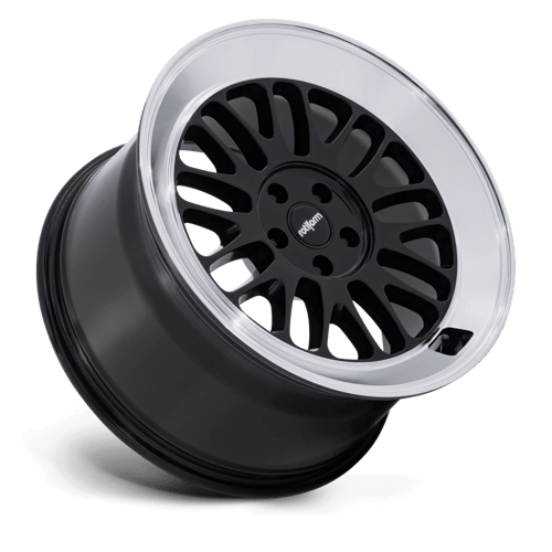 Rotiform RC214 SCP 18x9.5 Gloss Black W/ Diamond Cut Lip 5x114.3 38mm