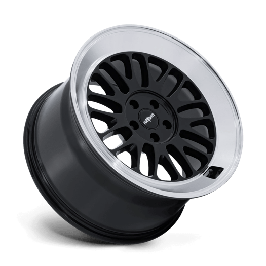 Rotiform RC214 SCP 18x9.5 Gloss Black W/ Diamond Cut Lip 5x114.3 25mm