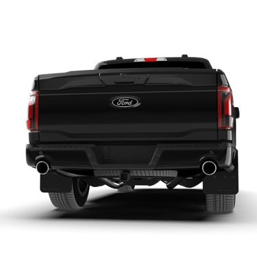 Rally Armor 21-25 Ford F-150 (Excl. Raptor) Black UR Mud Flap w/Metallic Black Logo