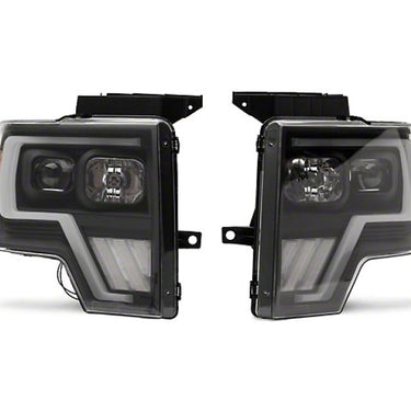 Raxiom 09-14 Ford F-150 G4 Projector Headlights- Black Housing (Clear Lens)