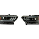 Raxiom 15-17 Ford Mustang Projector Headlights OEM HID Bulbs- Black Housing (Clear Lens)