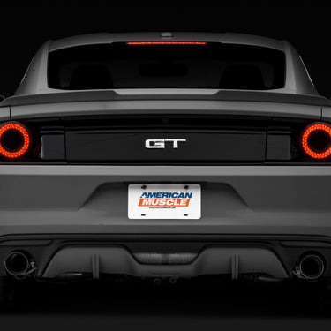 Raxiom 15-22 Ford Mustang Halo LED Tail Lights - Gloss Black Housing (Smoked Lens)