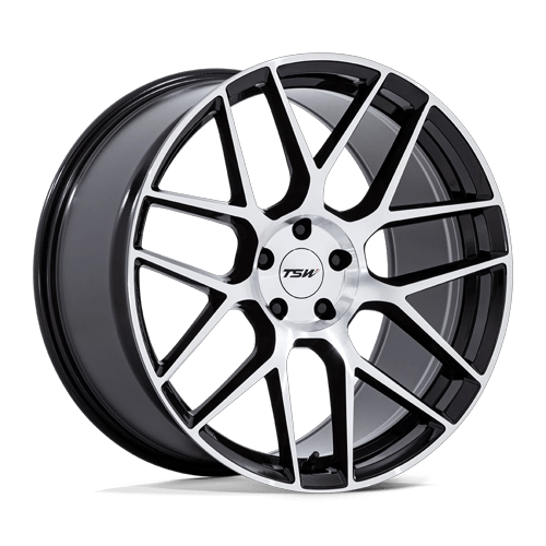 TSW TW002 LASARTHE 17x8 Gloss Black Machined 5x114.3 40mm