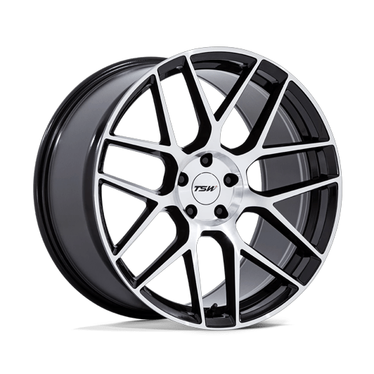TSW TW002 LASARTHE 18x8.5 Gloss Black Machined 5x114.3 35mm