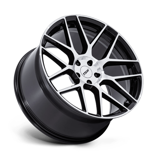 TSW TW002 LASARTHE 17x8 Gloss Black Machined 5x114.3 40mm