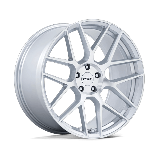 TSW TW002 LASARTHE 17x8 Gloss Silver Machined 5x114.3 40mm