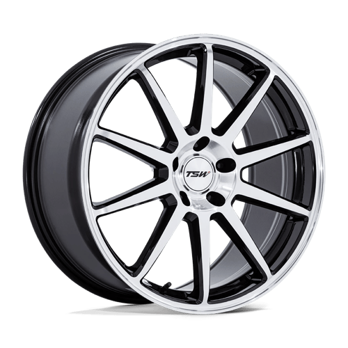 TSW TW004 CANARD 19x10.5 Gloss Black W/ Machined Face 5x114.3 25mm