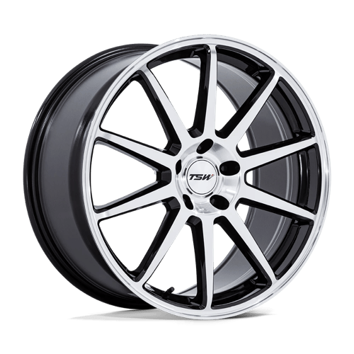 TSW TW004 CANARD 19x9.5 Gloss Black W/ Machined Face 5x114.3 40mm