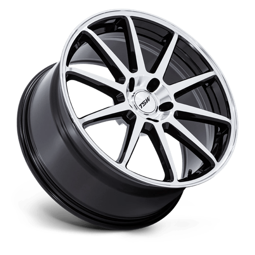 TSW TW004 CANARD 19x9.5 Gloss Black W/ Machined Face 5x114.3 40mm