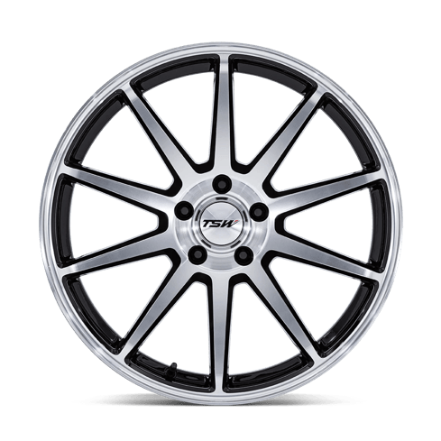 TSW TW004 CANARD 19x10.5 Gloss Black W/ Machined Face 5x114.3 43mm