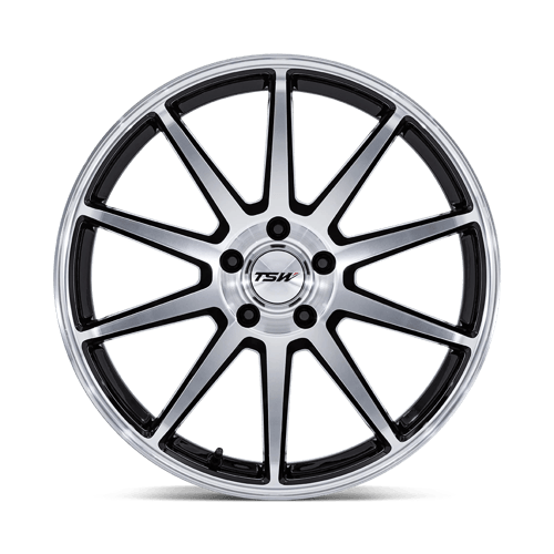 TSW TW004 CANARD 19x8.5 Gloss Black W/ Machined Face 5x114.3 35mm