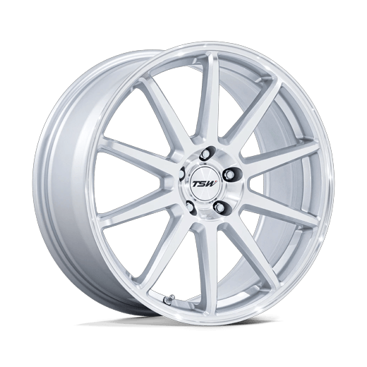 TSW TW004 CANARD 19x10.5 Gloss Silver W/ Machined Face 5x114.3 25mm
