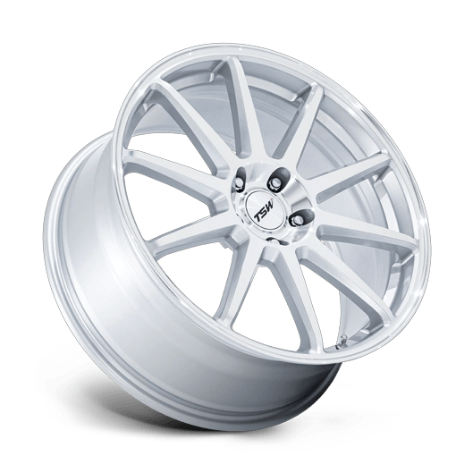TSW TW004 CANARD 19x8.5 Gloss Silver W/ Machined Face 5x114.3 35mm
