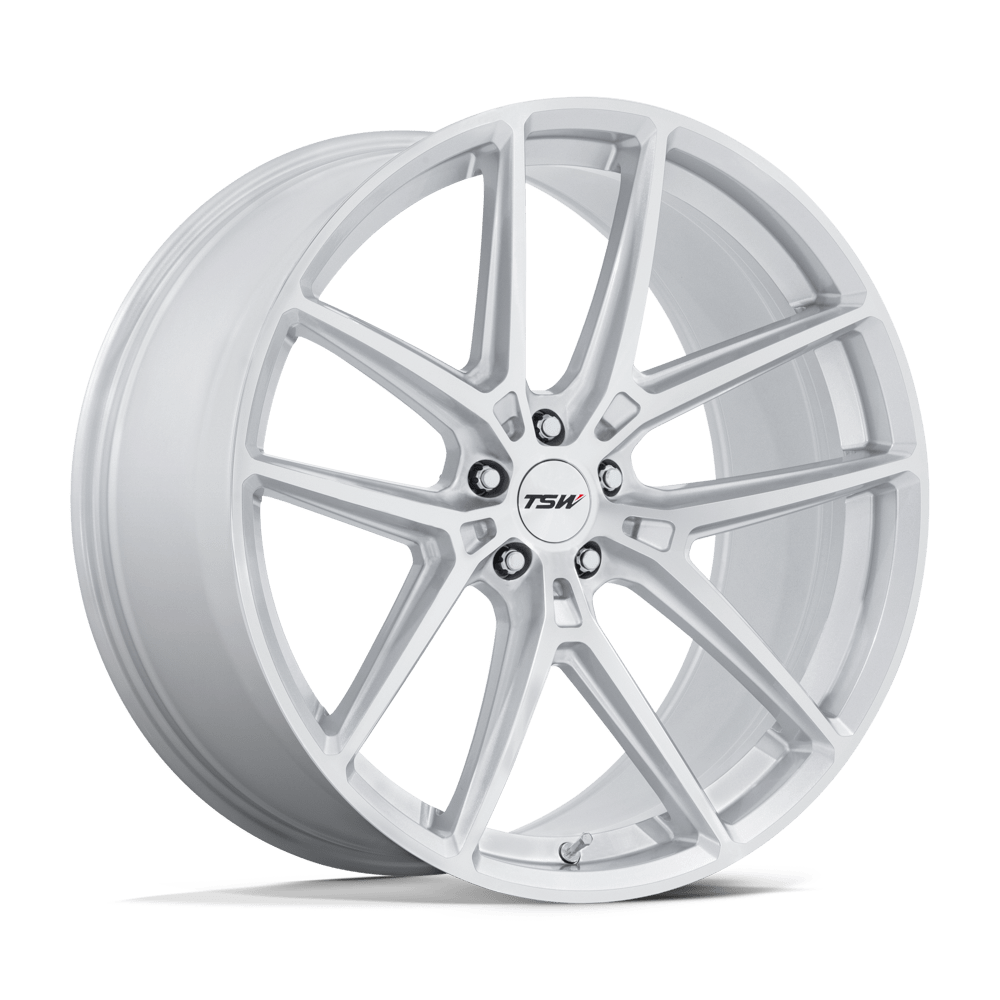 TSW TW006 IMOLA 19x8.5 Gloss Silver W/ Machined Face 5x114.3 35mm