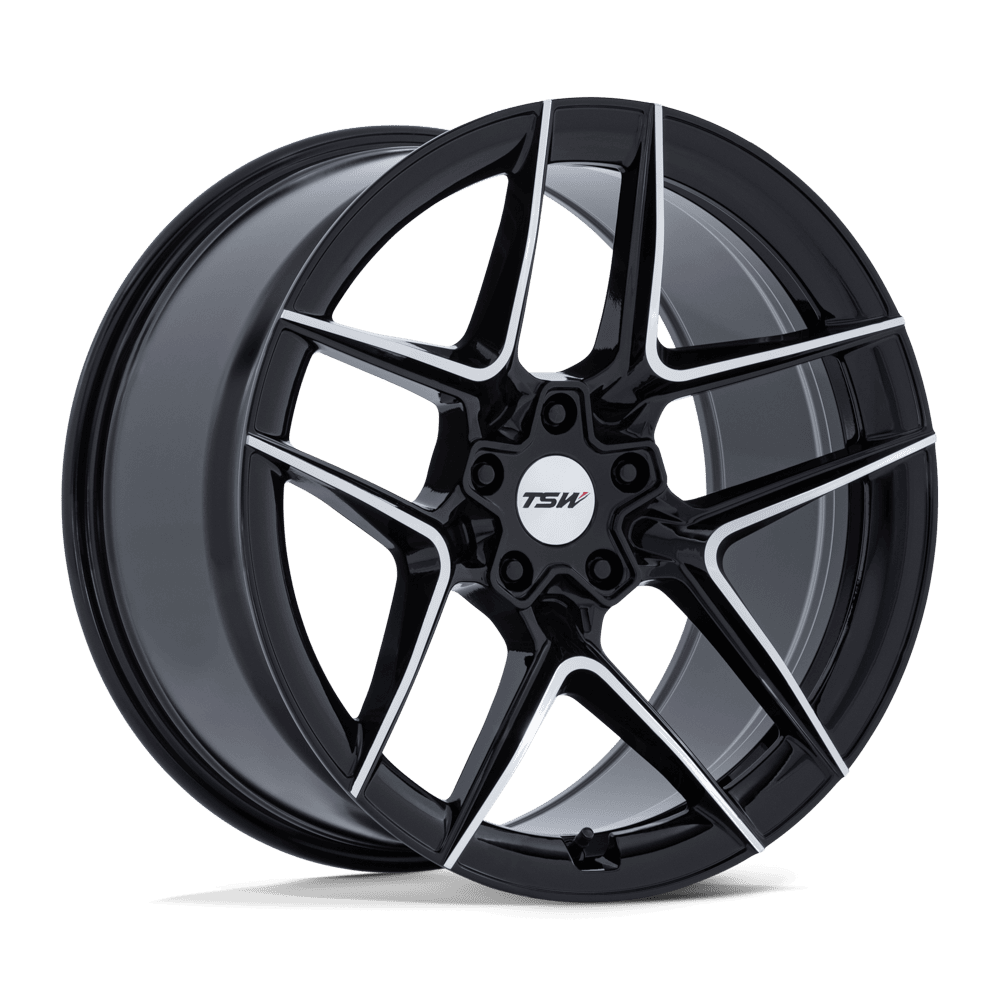 TSW TW008 SLIPSTREAM 19x8.5 Gloss Black W/ Machined Face 5x114.3 35mm