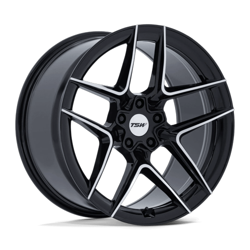 TSW TW008 SLIPSTREAM 19x9.5 Gloss Black W/ Machined Face 5x114.3 25mm