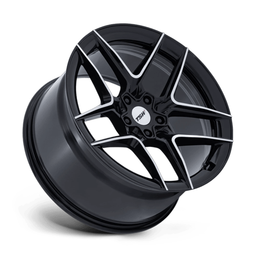 TSW TW008 SLIPSTREAM 20x10.5 Gloss Black W/ Machined Face 5x114.3 38mm